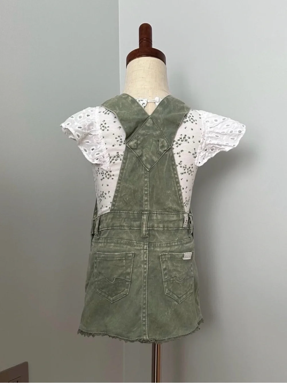 7 FOR ALL MANKIND TODDLER GIRL OVERALL DRESS WITH TOP